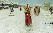 Andrei Ryabushkin Sunday oil painting reproduction